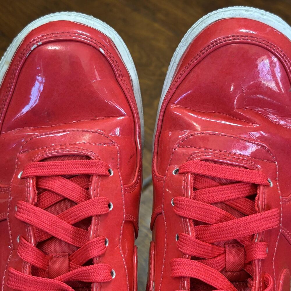 Nike Air Force 1 '07 LV8 Low Shoes Youth 7Y UV Siren‎ Red White Patent Sneakers - Picture 13 of 16